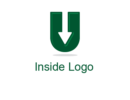 letter U with inverse arrow