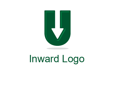 letter U with inverse arrow