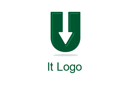 letter U with inverse arrow