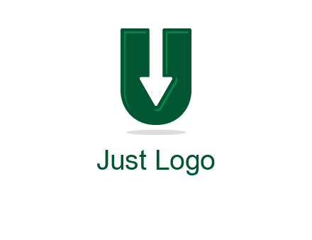 letter U with inverse arrow