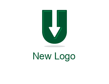 letter U with inverse arrow