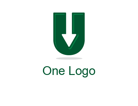 letter U with inverse arrow