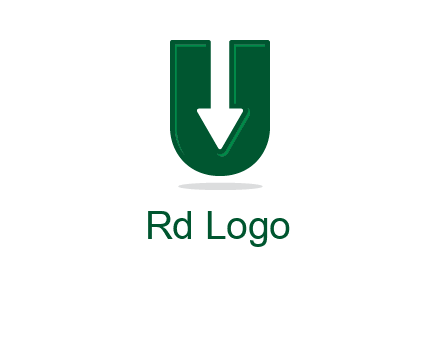 letter U with inverse arrow