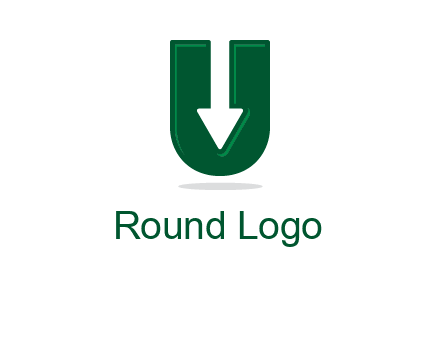letter U with inverse arrow