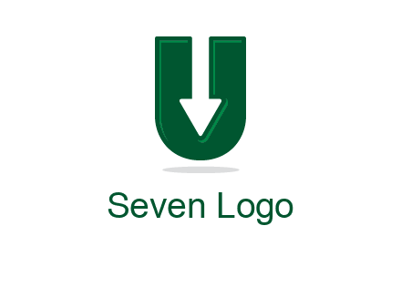 letter U with inverse arrow