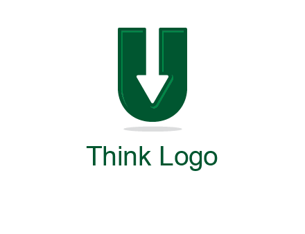 letter U with inverse arrow