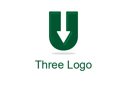 letter U with inverse arrow