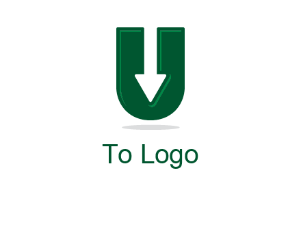 letter U with inverse arrow