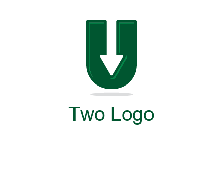 letter U with inverse arrow