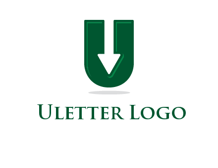 letter U with inverse arrow