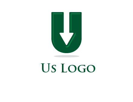 letter U with inverse arrow