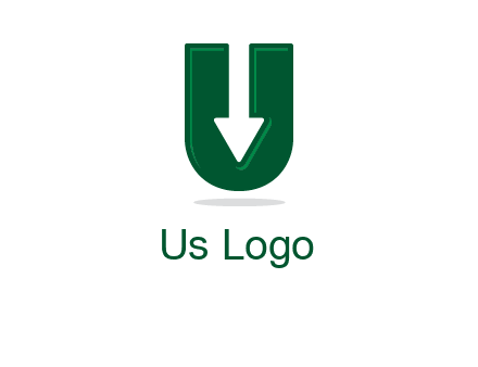 letter U with inverse arrow