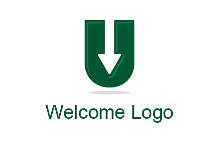 letter U with inverse arrow