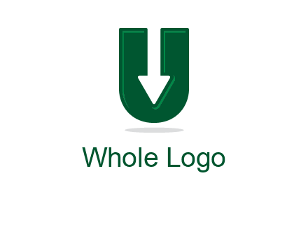 letter U with inverse arrow