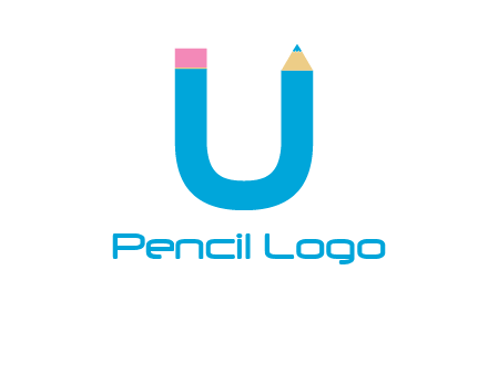 letter U with pencil