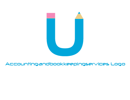 letter U with pencil