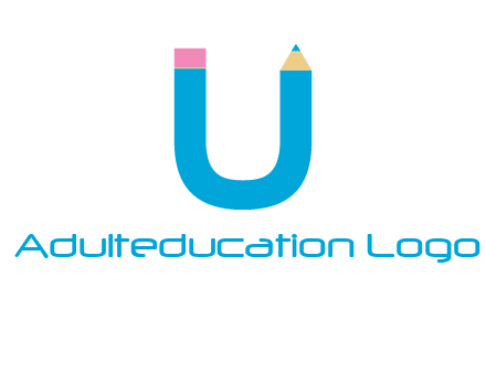 letter U with pencil