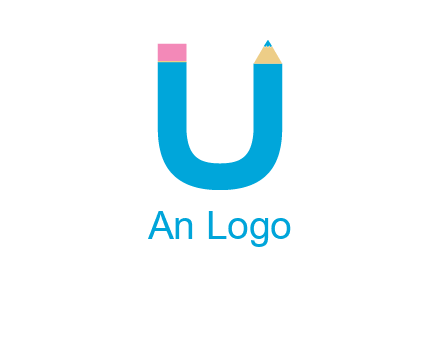letter U with pencil