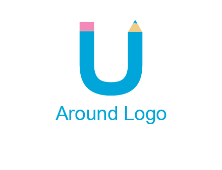 letter U with pencil