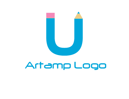 letter U with pencil