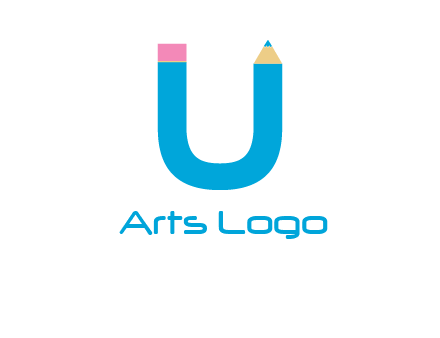 letter U with pencil