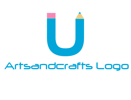 letter U with pencil