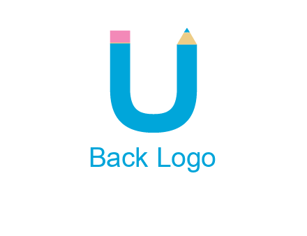 letter U with pencil