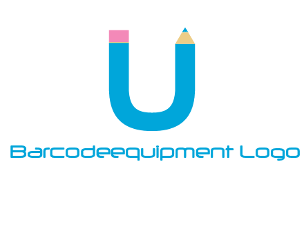 letter U with pencil