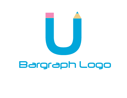 letter U with pencil