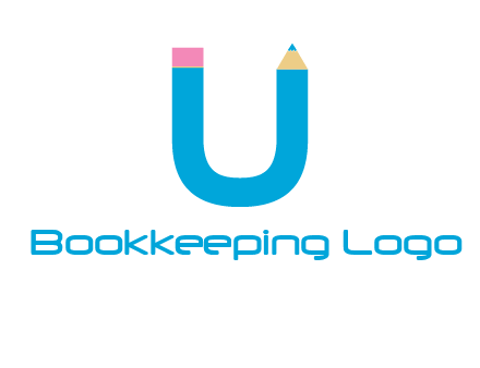 letter U with pencil