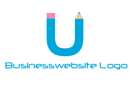 letter U with pencil
