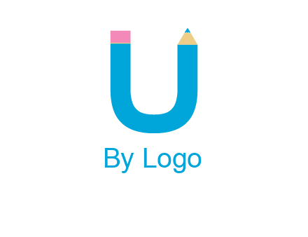 letter U with pencil