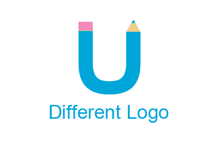 letter U with pencil