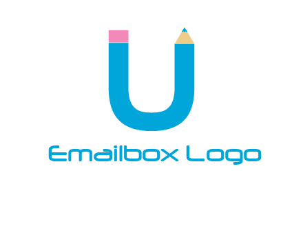 letter U with pencil