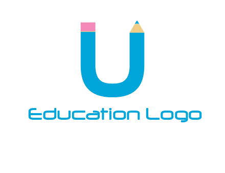letter U with pencil