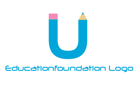 letter U with pencil