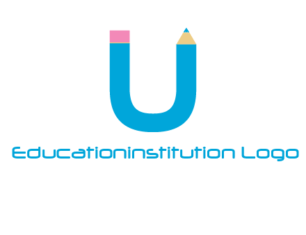 letter U with pencil