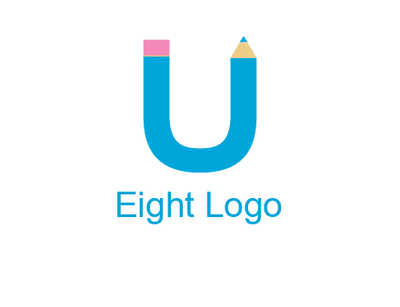 letter U with pencil