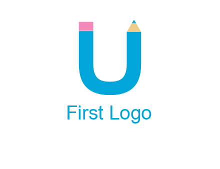 letter U with pencil