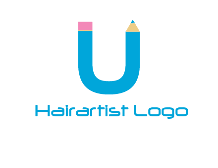 letter U with pencil