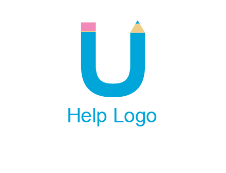 letter U with pencil