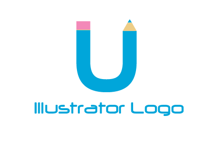 letter U with pencil