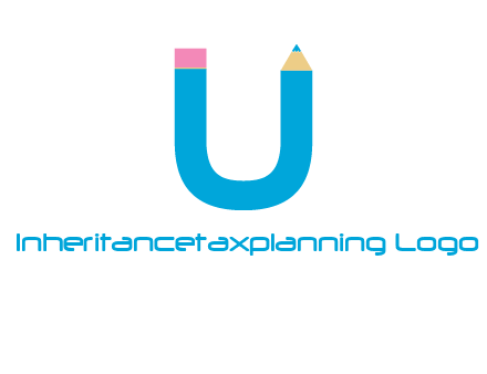letter U with pencil