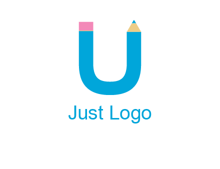 letter U with pencil