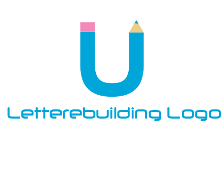 letter U with pencil