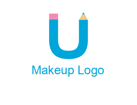 letter U with pencil