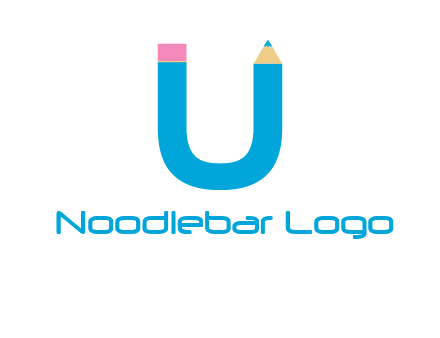 letter U with pencil