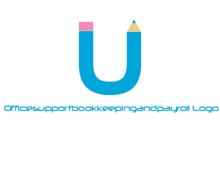letter U with pencil