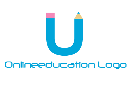 letter U with pencil
