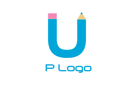 letter U with pencil
